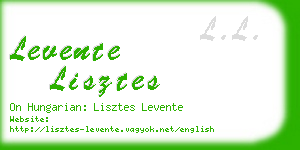 levente lisztes business card